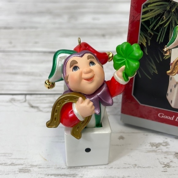 HALLMARK “GOOD LUCK DICE” Christmas ornament vintage 1998 - Picture 1 of 10